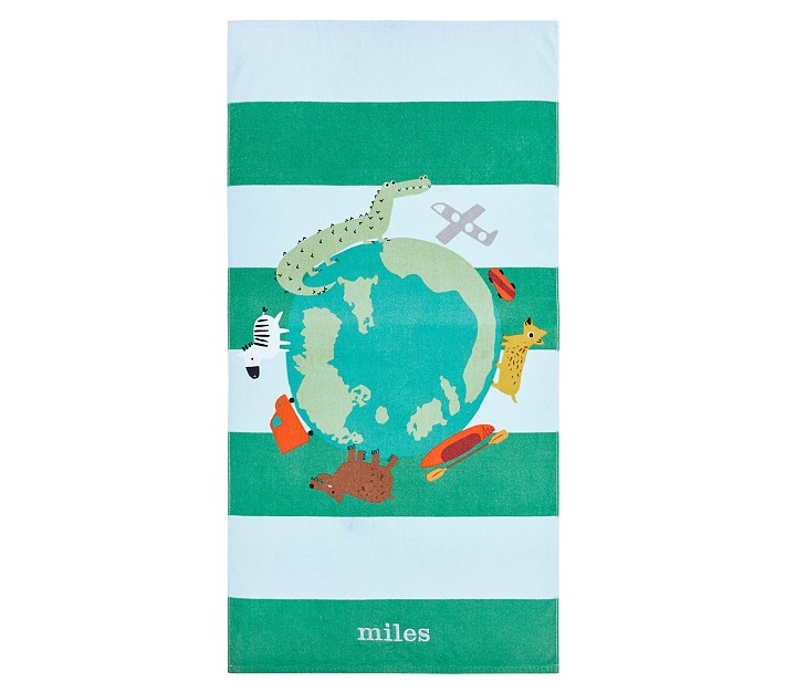 Earth Day Kid Beach Towel