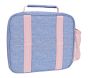 Mackenzie Blue Daisies Chenille Lunch Boxes