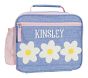 Mackenzie Blue Daisies Chenille Lunch Boxes