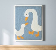 Felted Geese Framed Art (30" x 24")