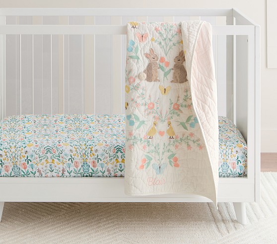 Blair Bunny Baby Quilt - Whimsical Springtime Comfort | Pottery Barn Kids