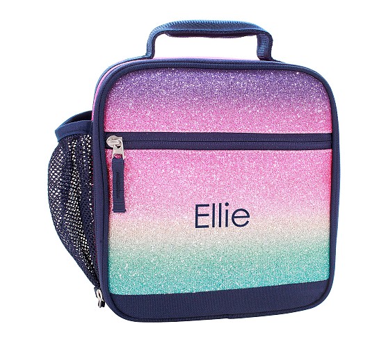 Mackenzie Rainbow Ombre Sparkle Glitter Lunch Boxes Pottery Barn Kids