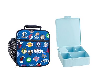 Mackenzie NBA Teams Glow RPET Lunch Bundle: Classic Lunch, Aqua Square Bento