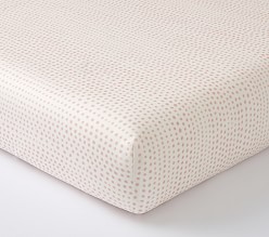 Falling Dot Organic Crib Fitted Sheet