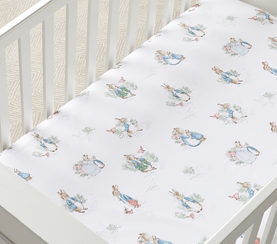 Peter Rabbit Garden Organic Crib Fitted Sheet Pottery Barn Kids