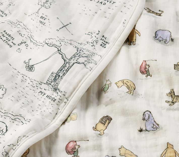 Disney's Winnie the Pooh Oversized Muslin Baby Blanket