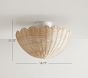 Rattan Bubble Flush Mount (18&quot;)