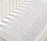 WaterColour Butterfly Organic Crib Fitted Sheet