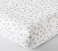 WaterColour Butterfly Organic Crib Fitted Sheet