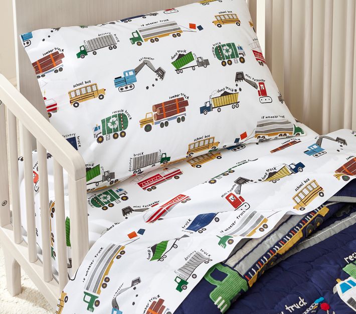 Pottery Barn Kids train outlets full size sheet set