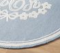 Floral Monogram Round Rug