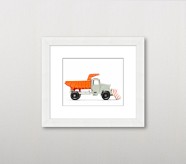 Leslee Mitchell set hot of two 8x10 art prints little blue truck and tractor