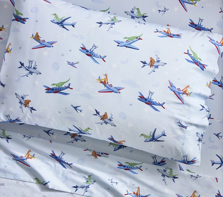 Animal Airplanes Organic Sheet Set