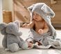 Faux Fur Elephant Baby Hooded Towel