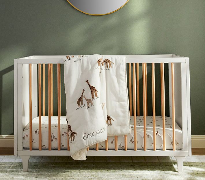 Goldie Giraffe Crib Fitted Sheet Pottery Barn Kids