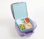 Mackenzie Solid Aqua With Pink Trim Lunch Boxes