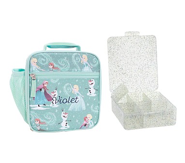 Mackenzie Aqua Disney Frozen Lunch Bento Bundle Set of 2 Pottery Barn Kids