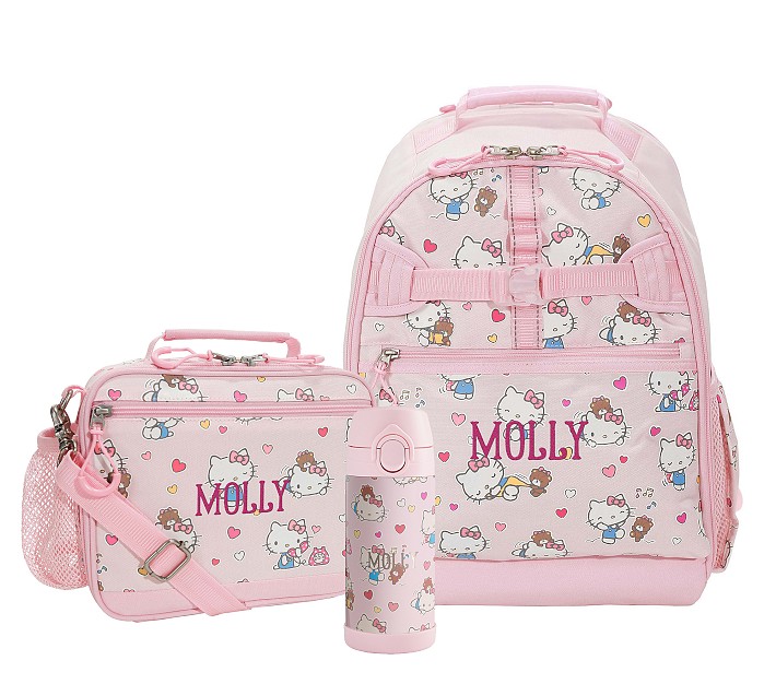 Mackenzie Hello Kitty Hearts Glow Adaptive Backpack &amp; Lunch Bundle, Set of 3