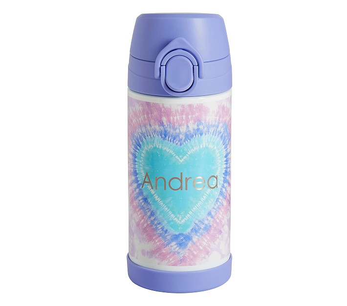 Mackenzie Lavender Heart Tie-Dye Water Bottle