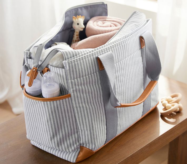 Stripe diaper bag sale