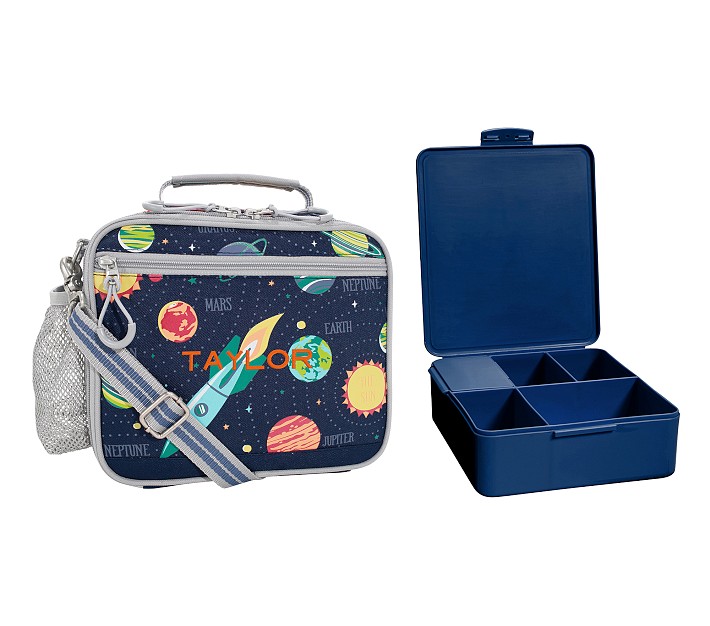 Mackenzie Navy Solar System Glow-in-the-Dark Adaptive Lunch &amp; Bento Bundle, Set of 2