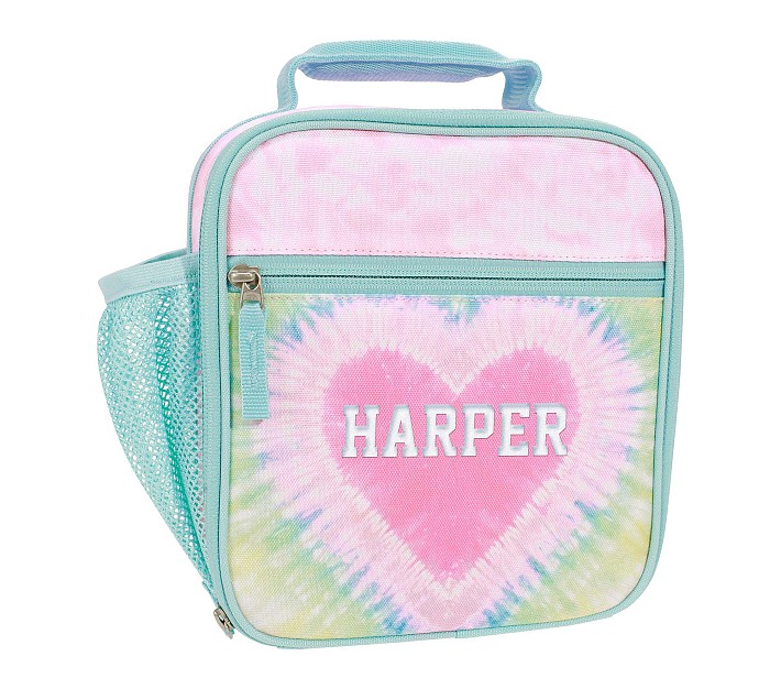 Mackenzie Pink Heart Tie-Dye Lunch Boxes