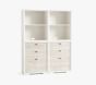 Callum 2 3-Drawer Cabinet + 2 Shelf Cubby + 2 Feet, Weathered White/Simply White, Parcel