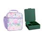 Mackenzie Lavender Floral Blooms RPET Lunch Bundle: Classic Lunch, Green Square Bento