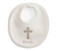 Cross Matelasse Bib