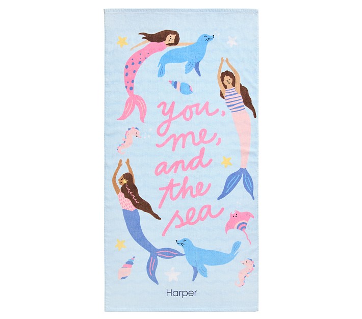 Mermaid Kid Reversible Beach Towel