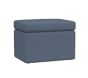 Dream Ottoman, Performance Heathered Basketweave, Slate Blue