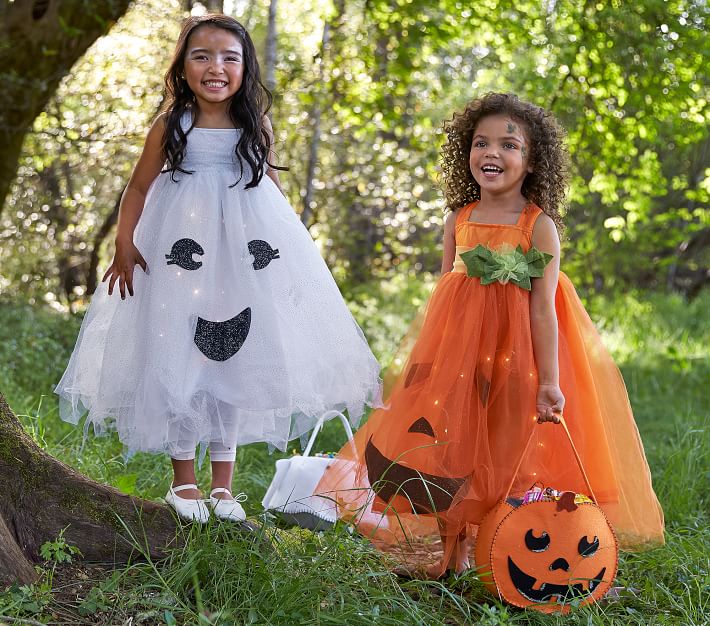 Toddler halloween dress high quality (ghost)