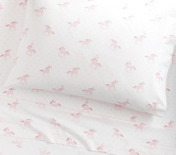 Unicorn Rainbow Organic Sheet Set Pillowcases