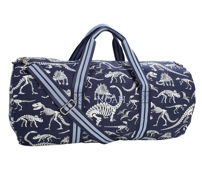 Mackenzie Navy Dinosaur Bones Glow-in-the-Dark Large Duffle  Bag