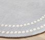 Pearl Dot Border Round Rug