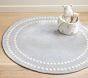 Pearl Dot Border Round Rug