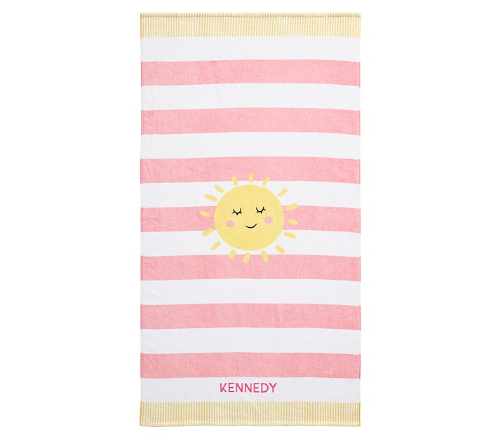 Rugby Stripe Sun Kid Beach  Towel