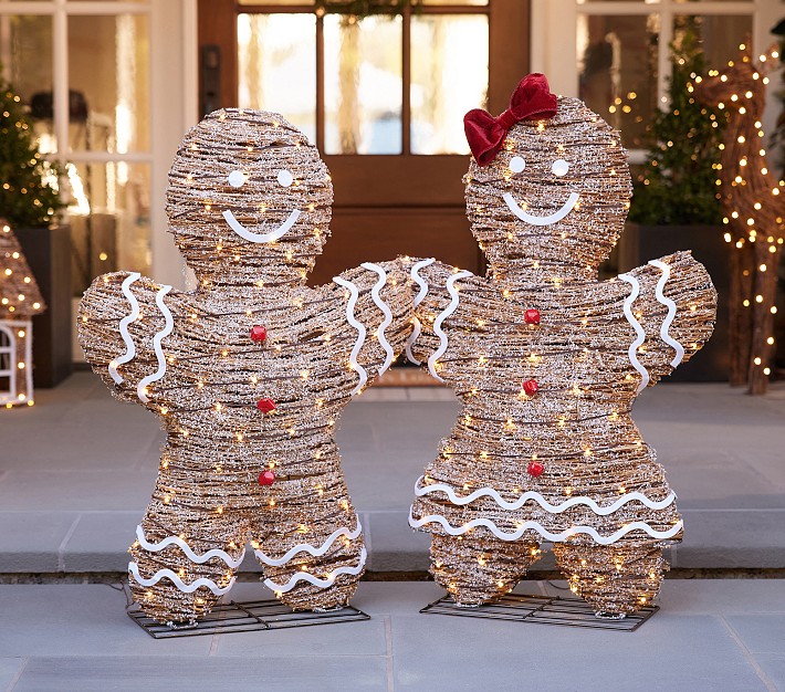 Grapevine Gingerbread Light-Up Decor