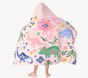 Floral Dino Kid Beach Hooded Towel