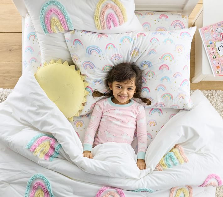 Rainbow Cloud Organic Sheet Set Pillowcases