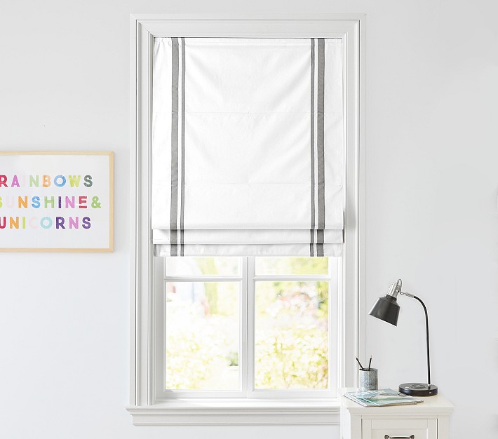 Harper Classic Border Cordless Blackout Roman Shade