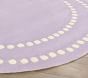 Pearl Dot Border Round Rug