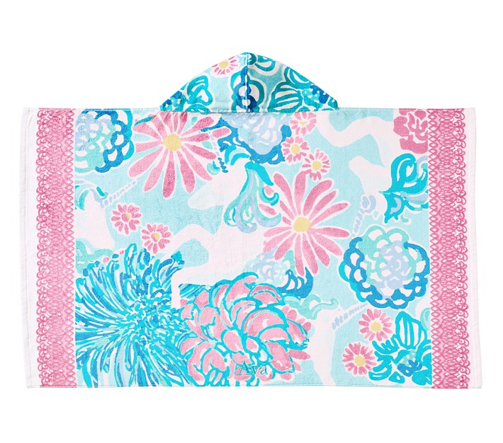 Lilly Pulitzer Unicorns In Bloom Kid Beach Hooded Towel