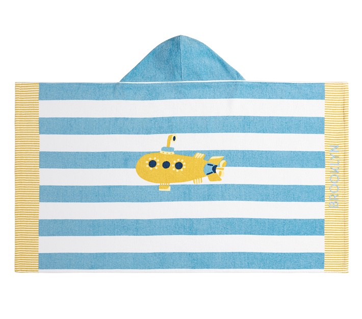 Rugby Stripe Submarine Beach Hooded Towel