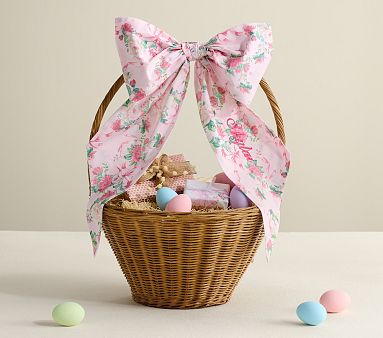 LoveShackFancy Cabbage Rose Basket Handle Bow, One Size