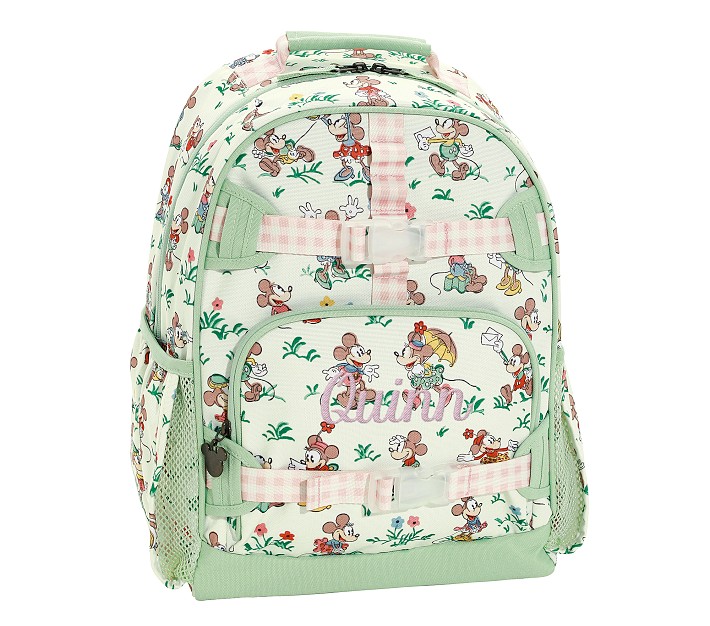 Mackenzie Disney Home x Sanderson Floral  Mickey &amp; Minnie Mouse Backpack