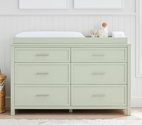 Camden 6 Drawer Dresser Topper Set 56w x 19d Pottery Barn Kids