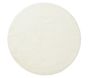 Machine Washable Fur Round Rug, 5 Ft Round, Ivory