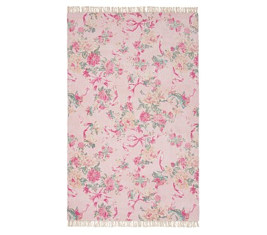 LoveShackFancy Cabbage Rose Wool-Blend Rug