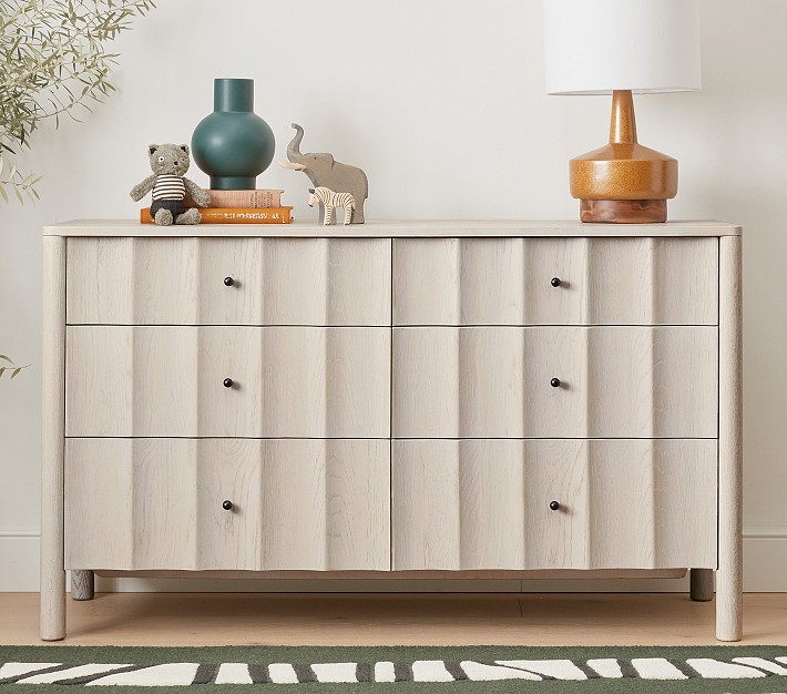 Scalloped 6-Drawer Dresser ( 56w x 19d&quot;)